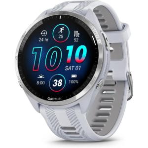 imageGarmin Forerunner 965 Running Smartwatch Colorful AMOLED Display Training Metrics and Recovery Insights Black and Powder Gray 0100280900Whitestone and Powder Gray